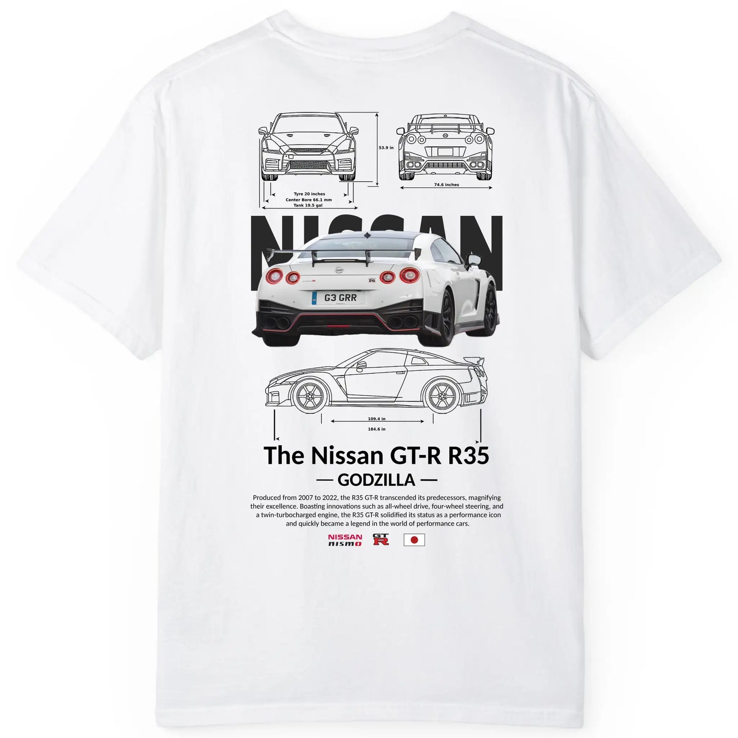 NISSAN GT-R R35 Regular Fit Tee