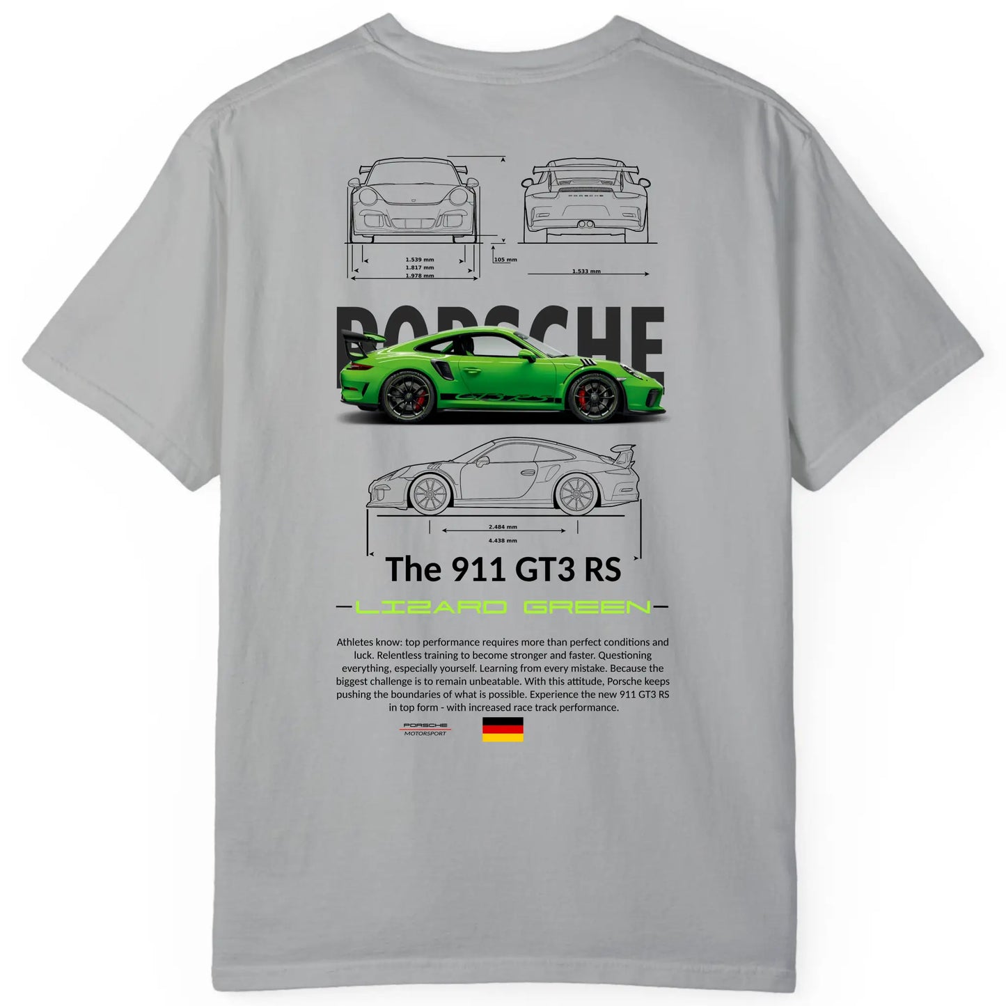 Porsche 911 GT3 RS Green Regular Fit Tee