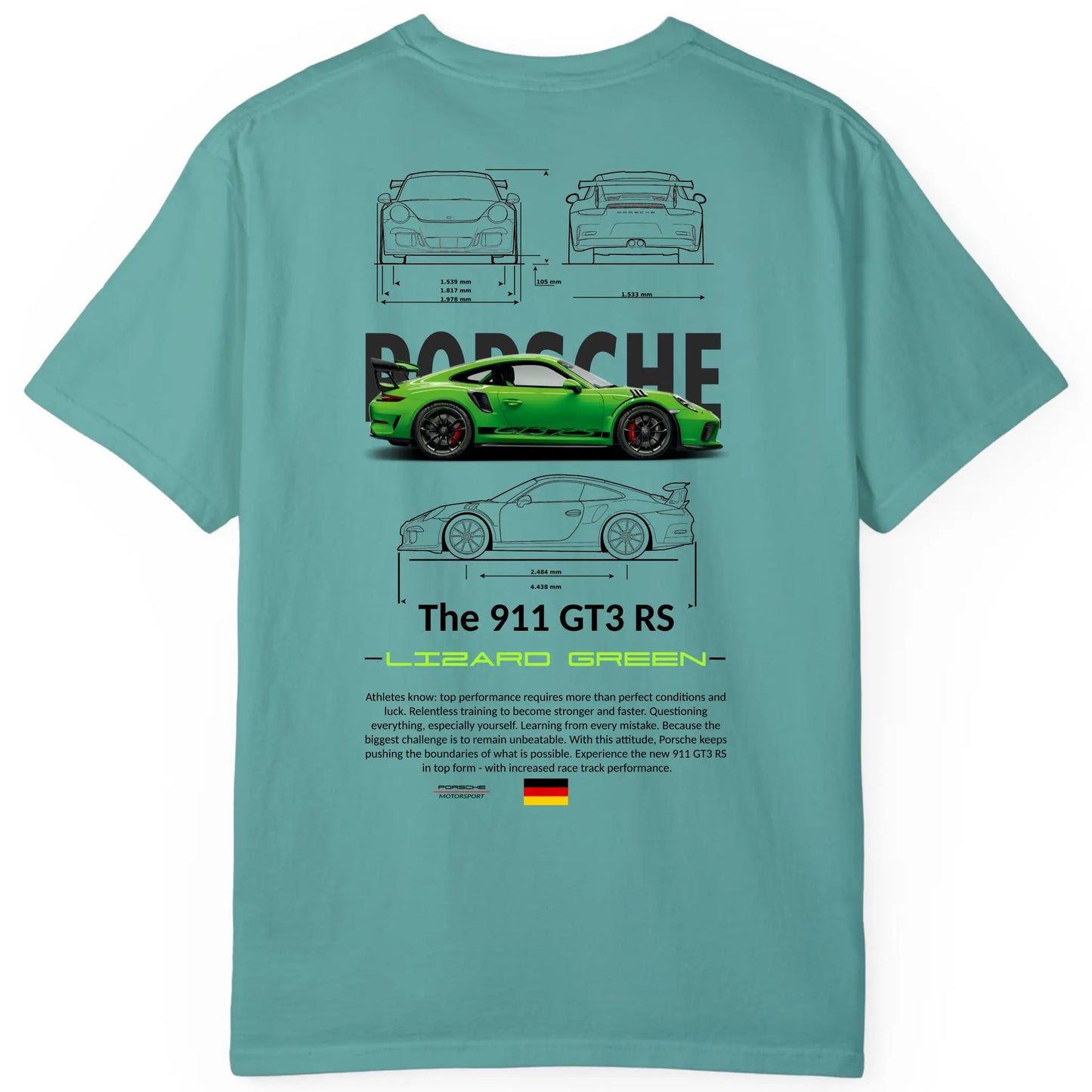 Porsche 911 GT3 RS Green Regular Fit Tee
