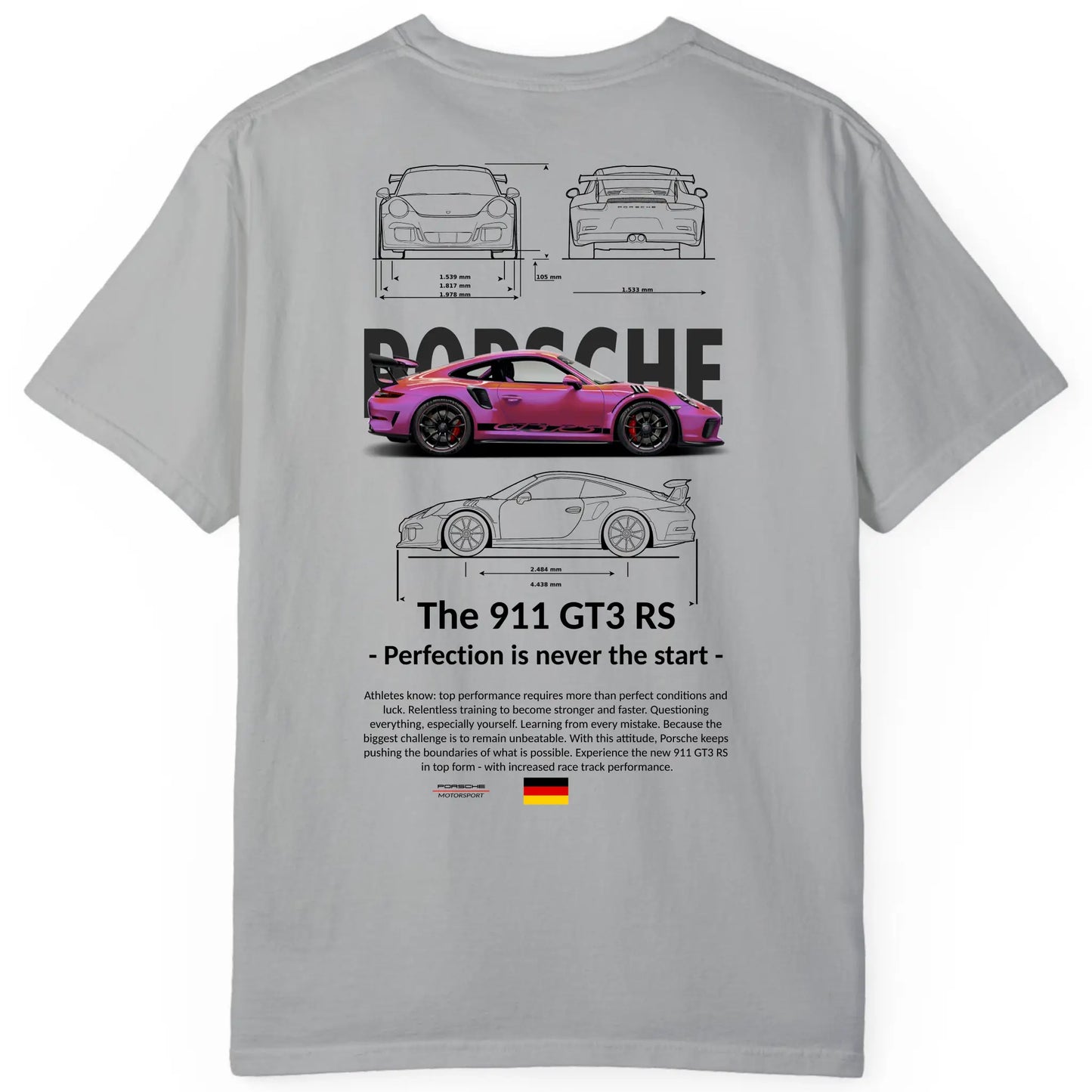 Porsche 911 GT3 RS Pink Regular Fit Tee