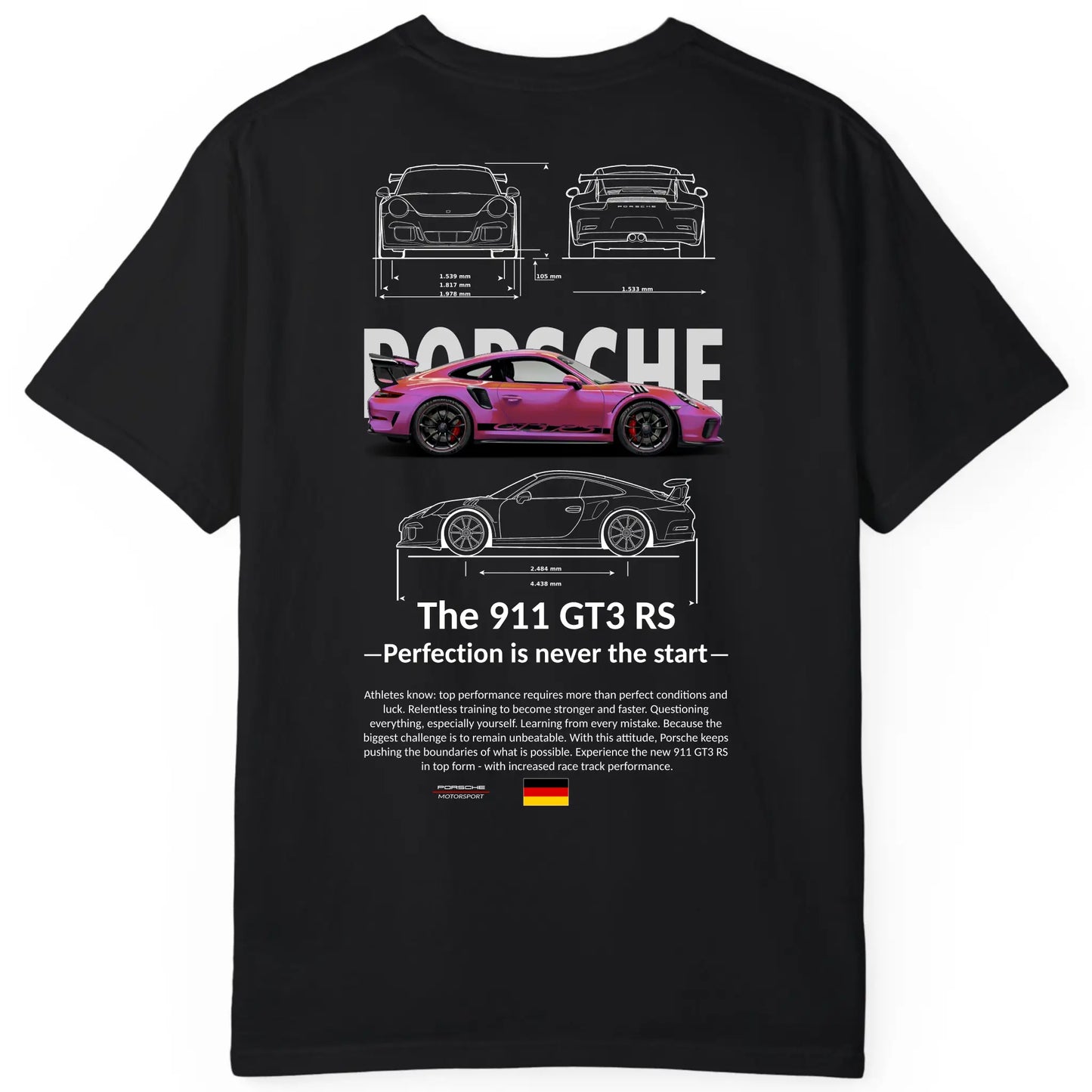 Porsche 911 GT3 RS Pink Regular Fit Tee