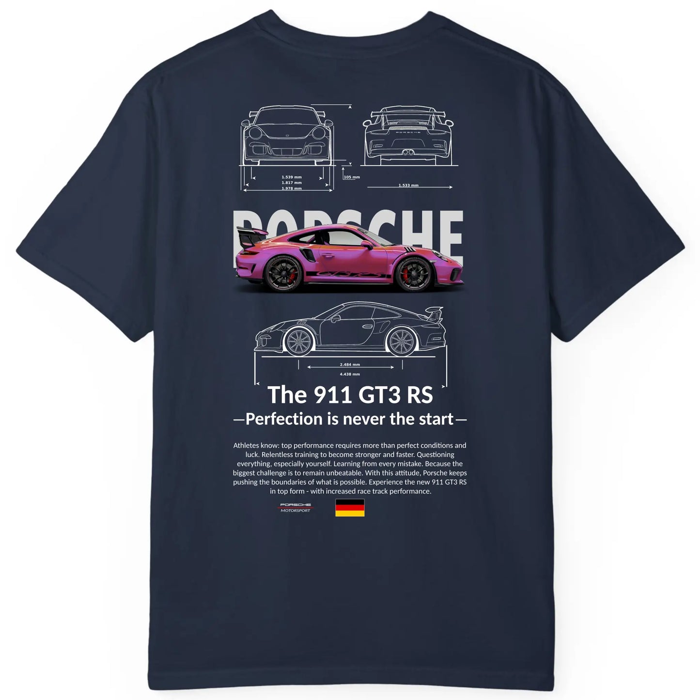 Porsche 911 GT3 RS Pink Regular Fit Tee