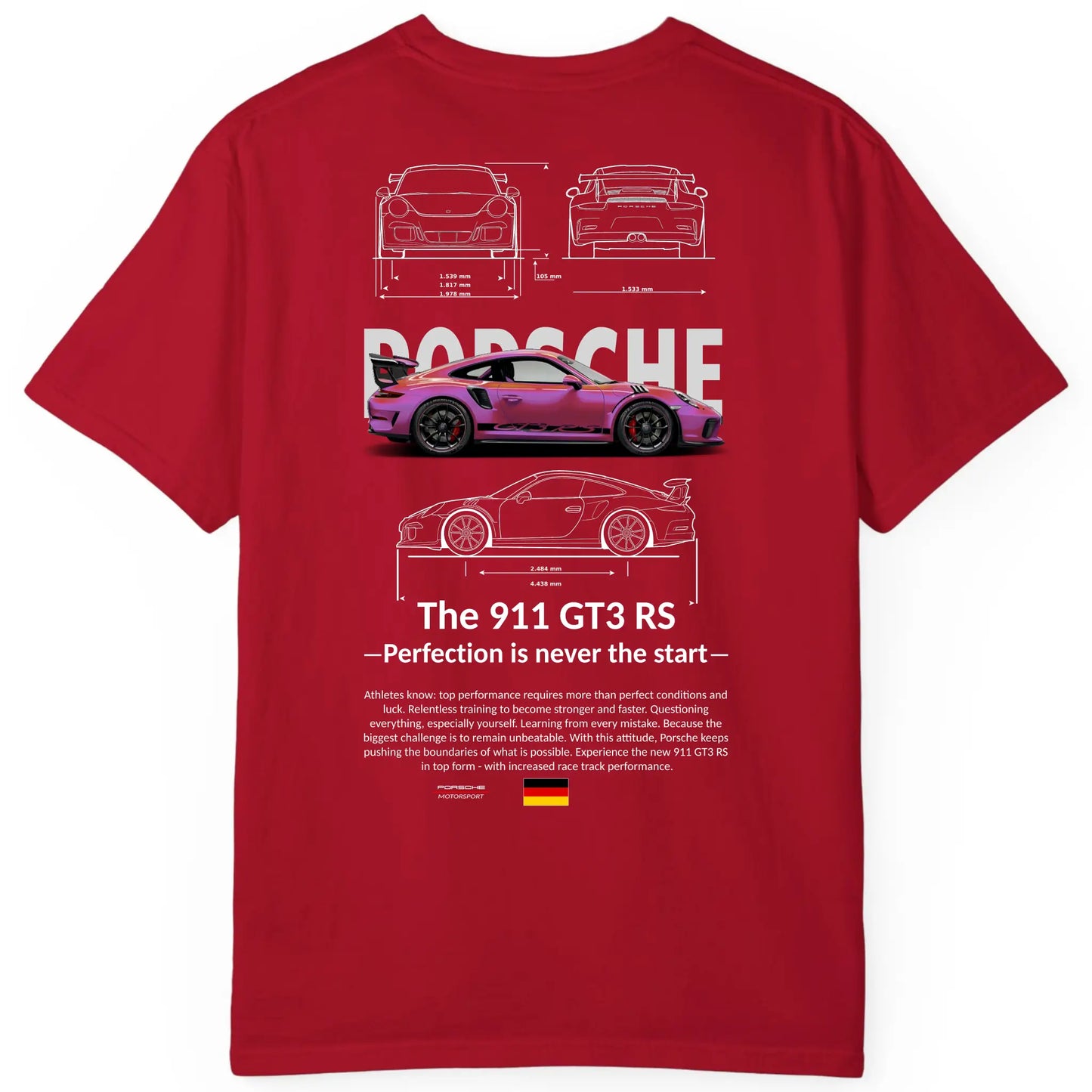 Porsche 911 GT3 RS Pink Regular Fit Tee