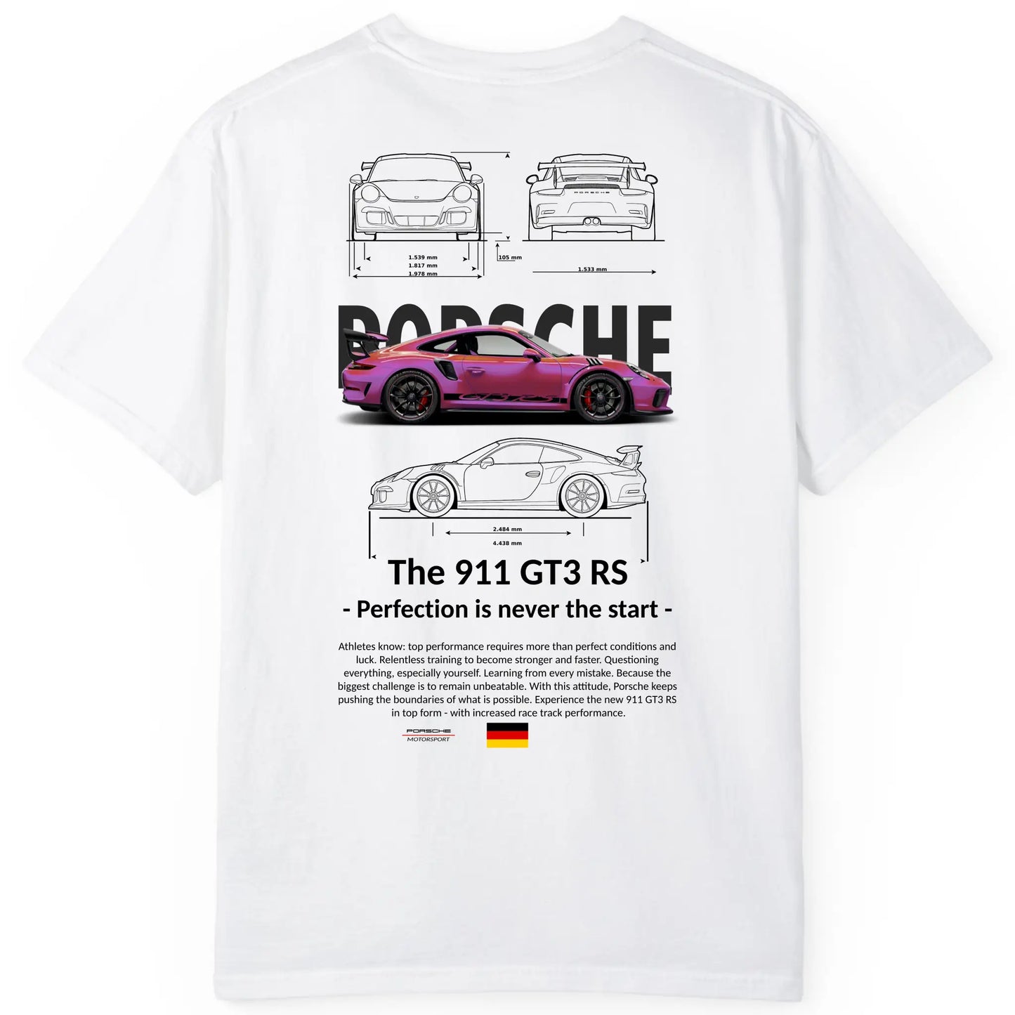 Porsche 911 GT3 RS Pink Regular Fit Tee