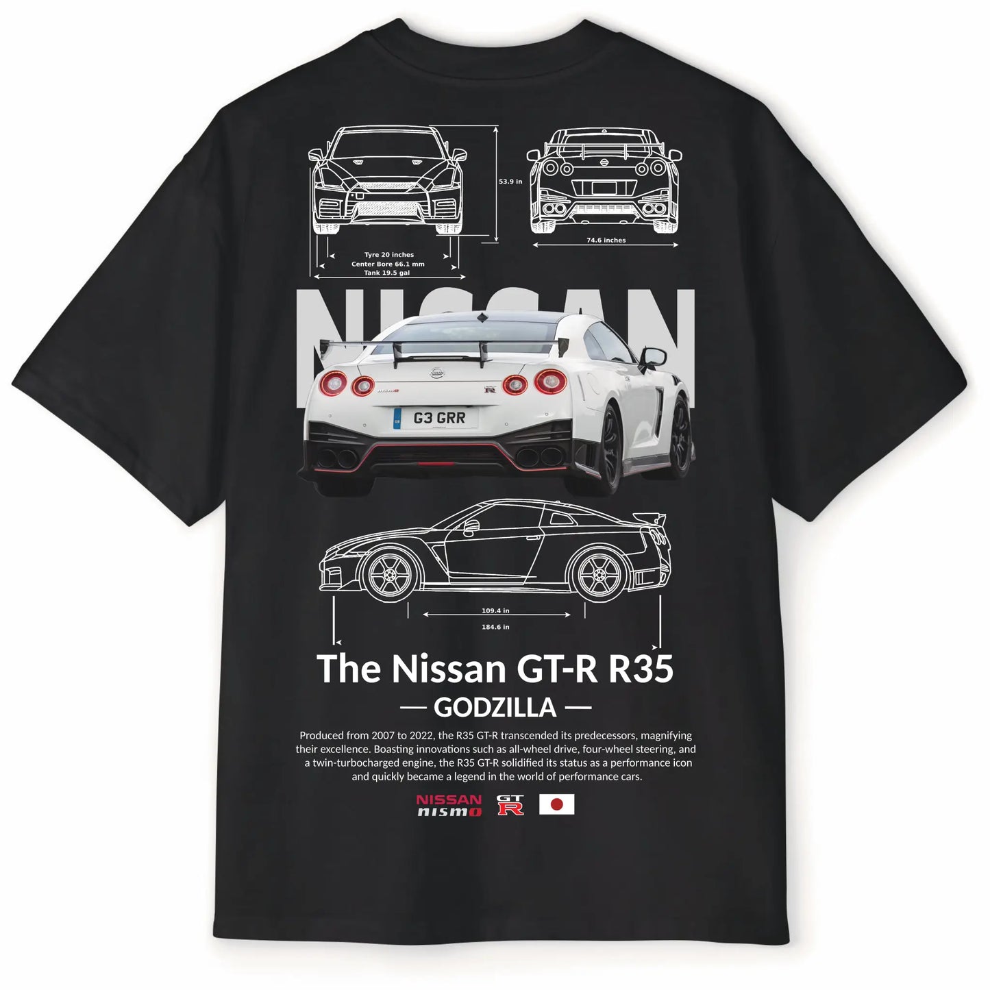 NISSAN GT-R R35 Oversized Tee