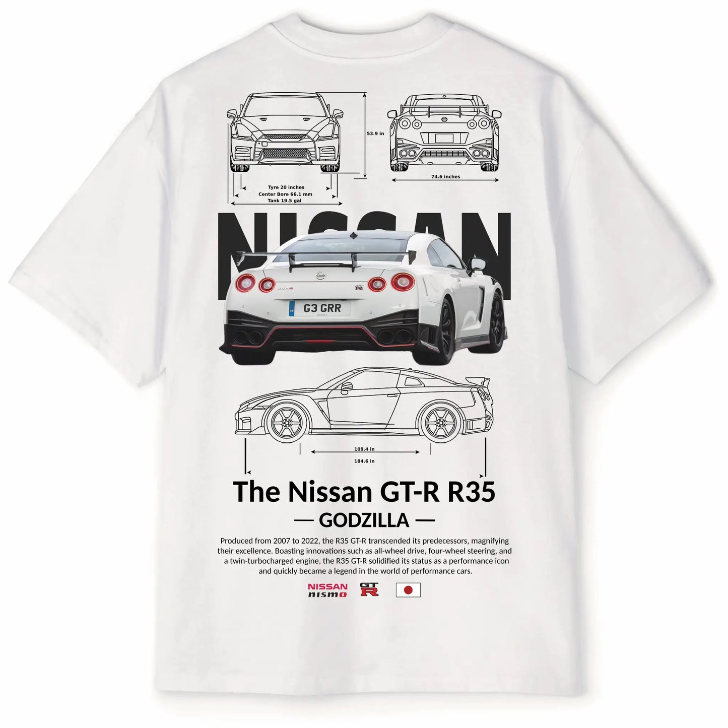 NISSAN GT-R R35 Oversized Tee