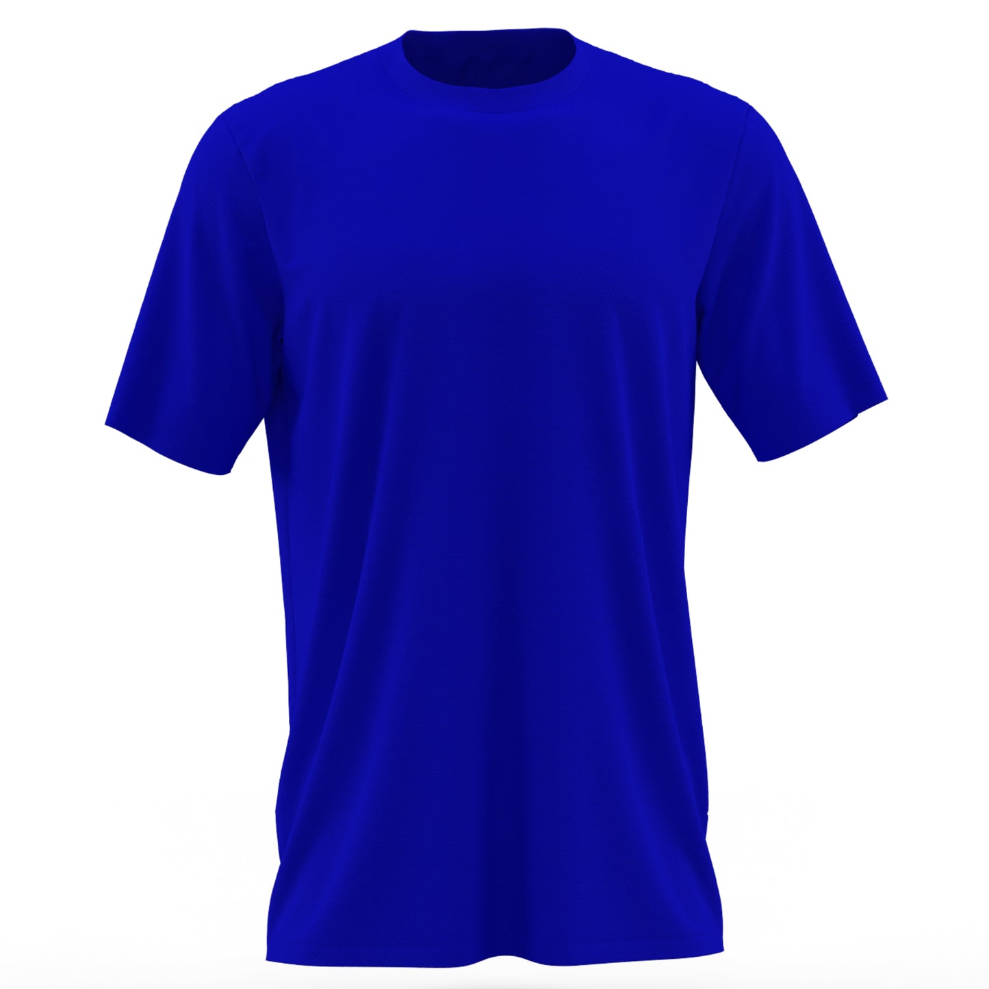 Royal Blue Unisex Round Collar Plain T Shirt