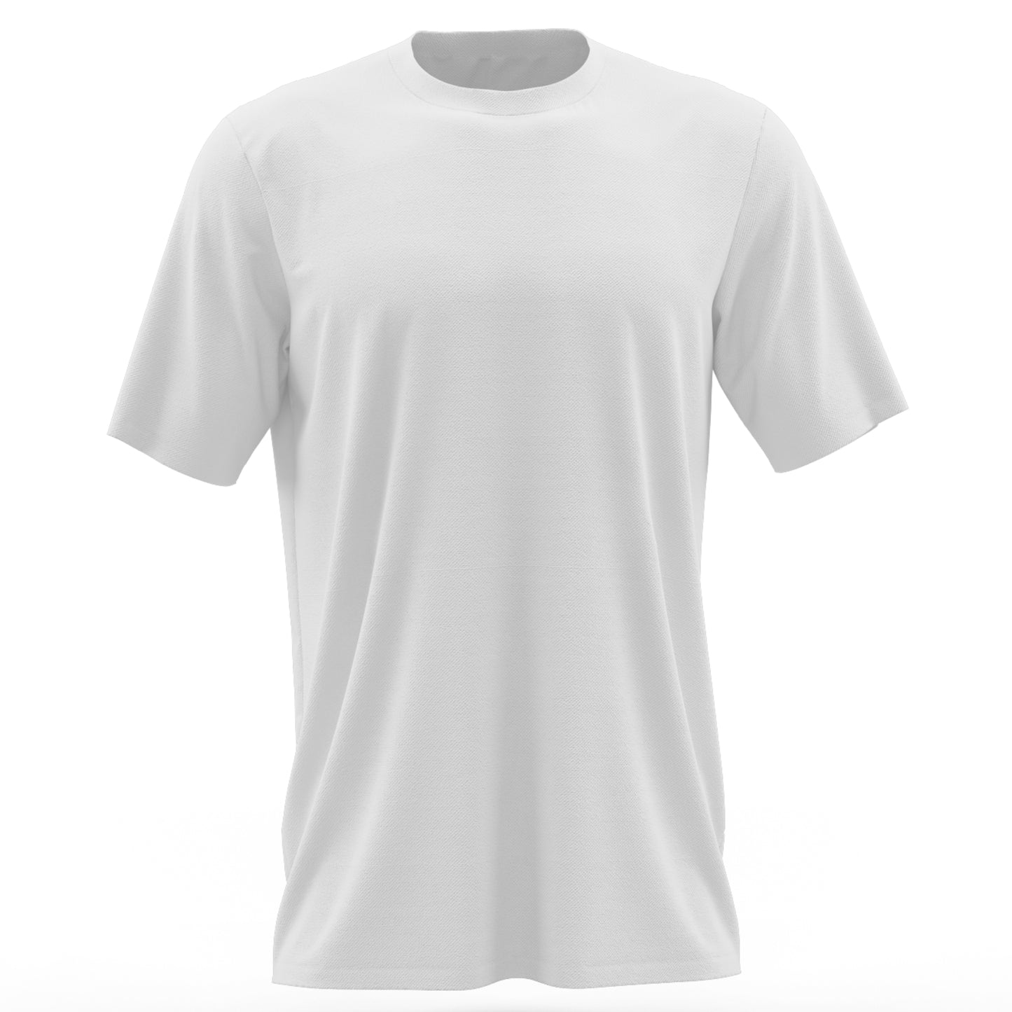 Cool White Unisex Round Collar Plain T Shirt
