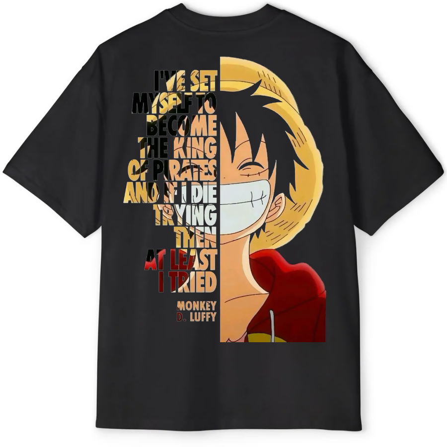 One Piece - Pirate King Resolve Oversized Tee