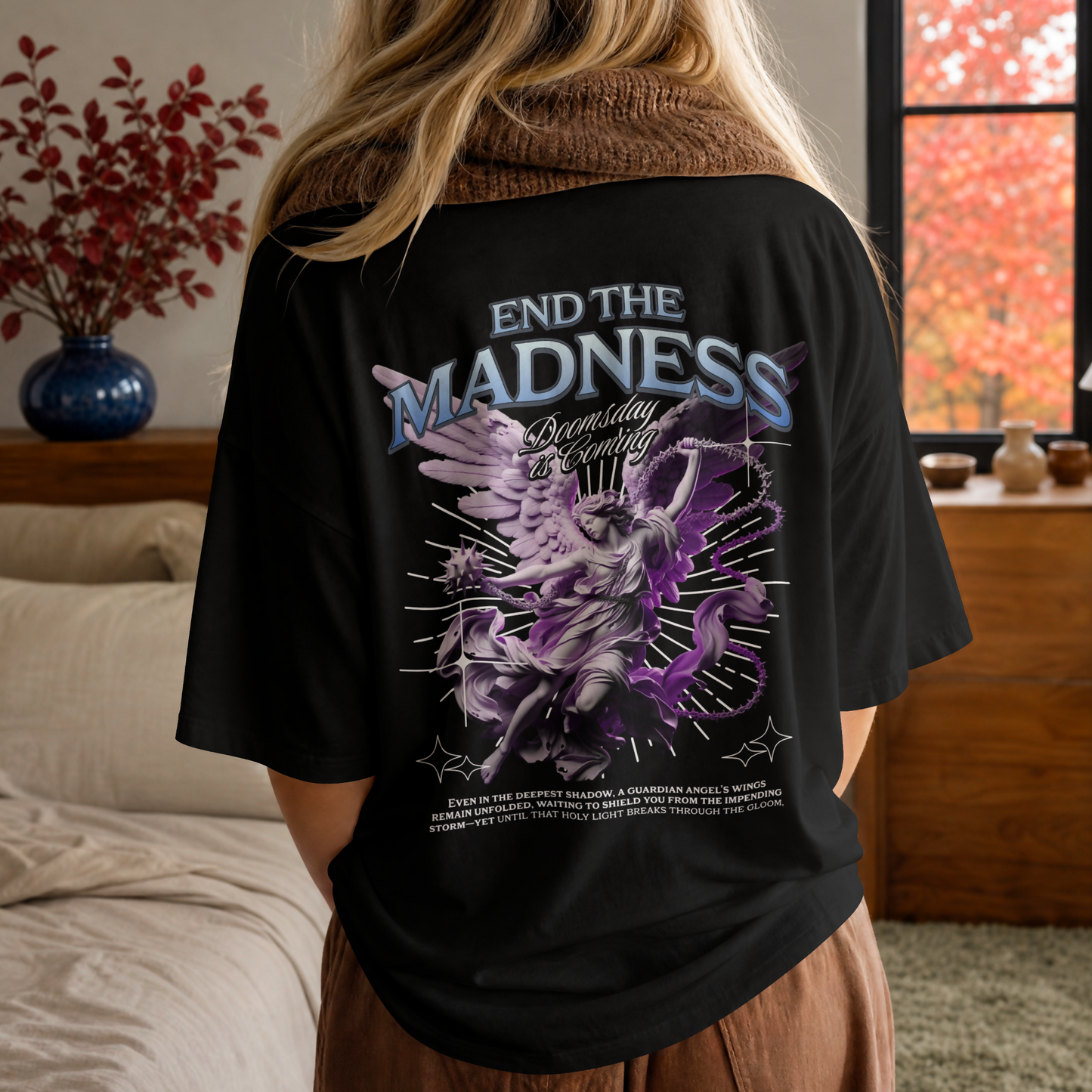 Angelic-End The Madness Oversized Tee
