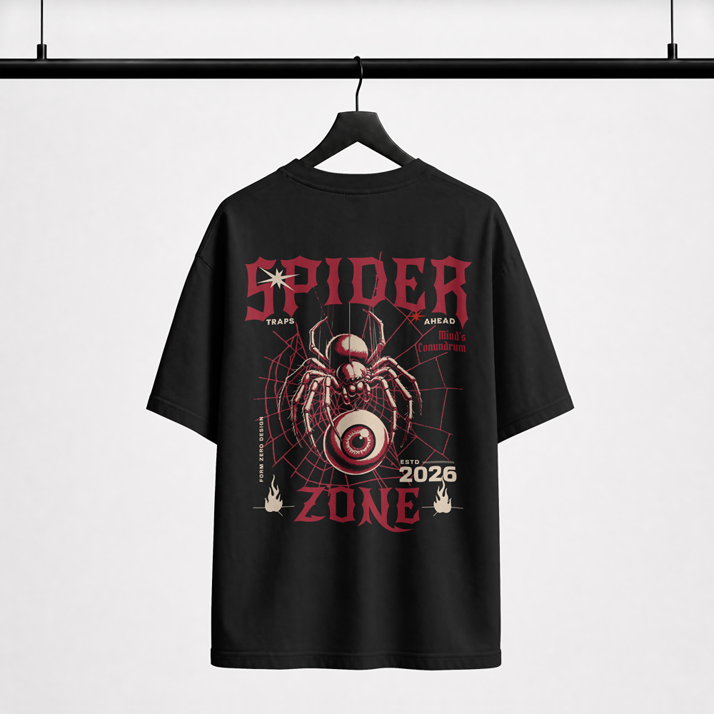 Spider Zone-Mind's Conundrum Oversized Tee