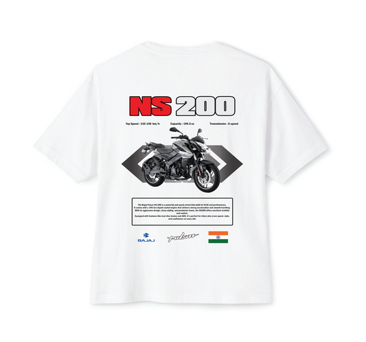 Luvara Bajaj Pulsar NS200 Black Old | Oversized Tee