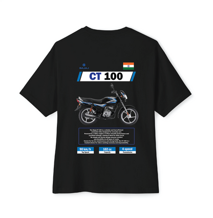 Luvara Bajaj CT100 New Blue | Oversized Tee