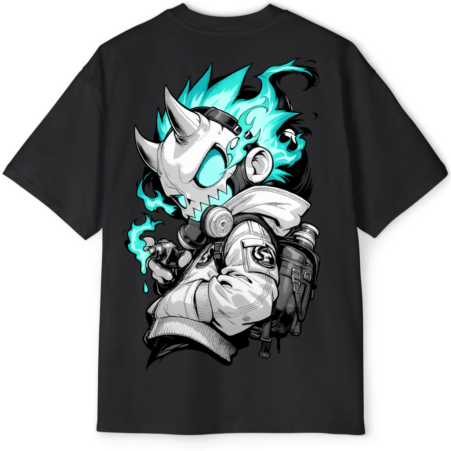 Blue Horn Graffiti Oversized Tee