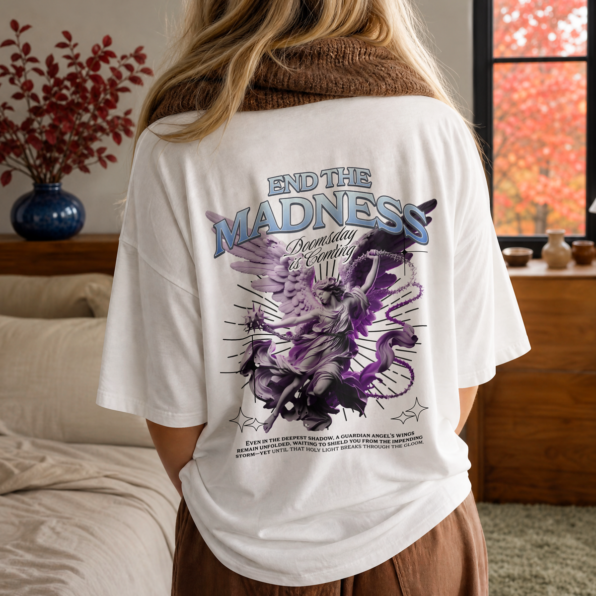 Angelic-End The Madness Oversized Tee