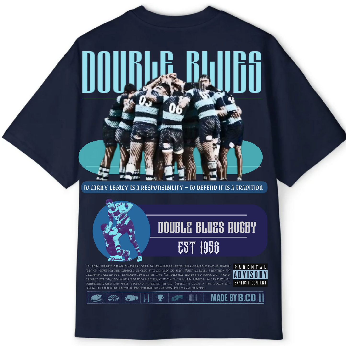 Double Blues Rugby - Oversized Fit