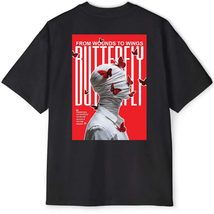 From Wounds to Wings – Oversized Streetwear | Butterfly Edition