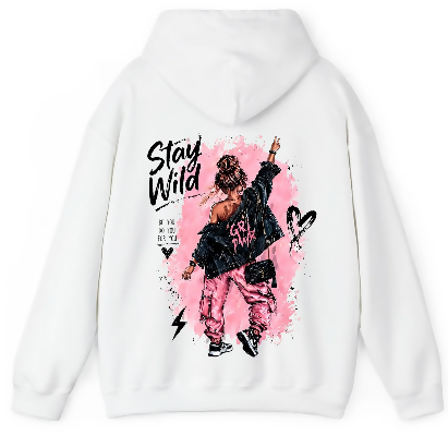 Stay wild style ladies hoodie