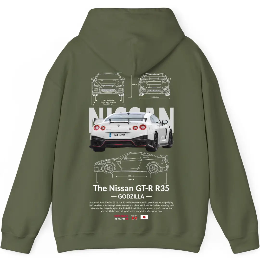 Buy NISSAN GTR R35 Hoodies Online in Sri Lanka – T-SHIRT MALLI