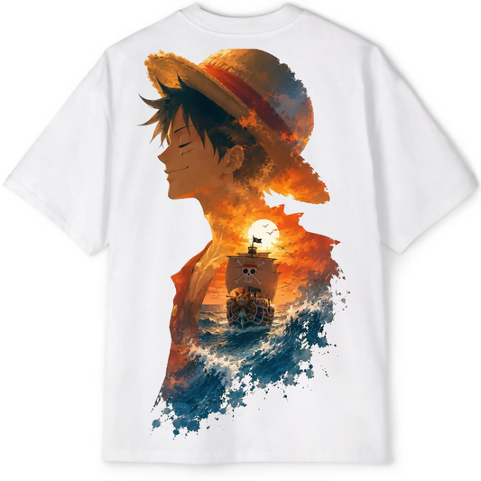 One Piece - Sunset Voyage Oversized Tee