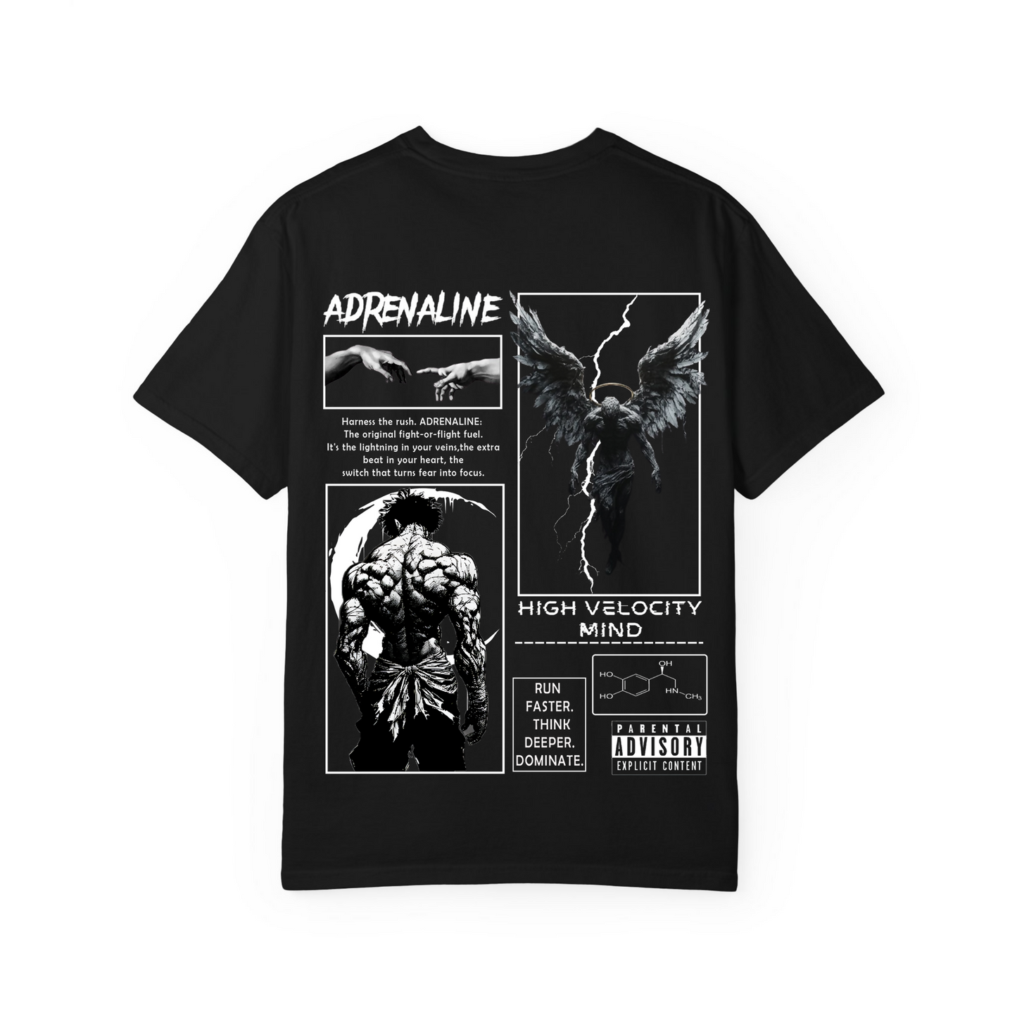 Harness the rush..." ADRENALINE" - Oversized Tee
