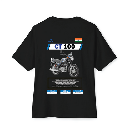 Luvara Bajaj CT100 Blue | Oversized Tee