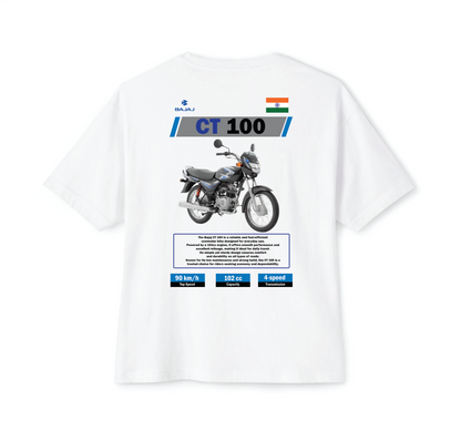 Luvara Bajaj CT100 Blue | Oversized Tee