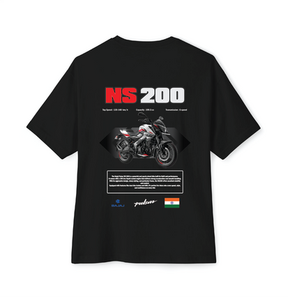 Luvara Bajaj Pulsar NS200 White | Oversized Tee