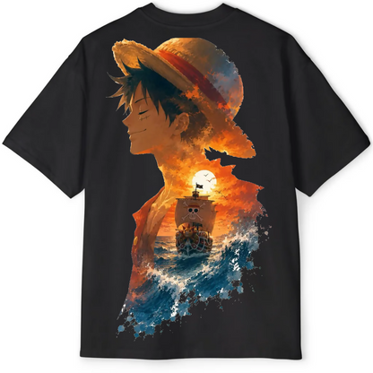 One Piece - Sunset Voyage Oversized Tee