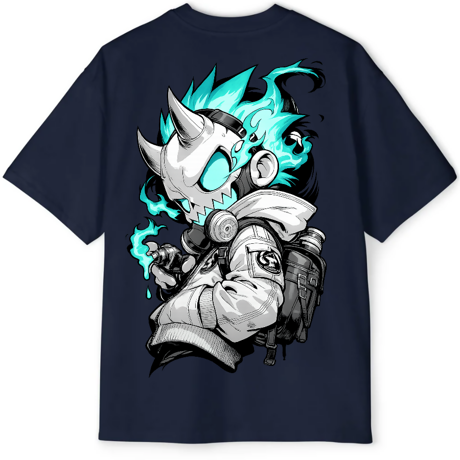 Blue Horn Graffiti Oversized Tee