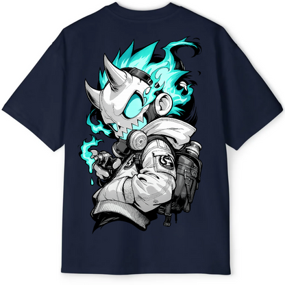 Blue Horn Graffiti Oversized Tee