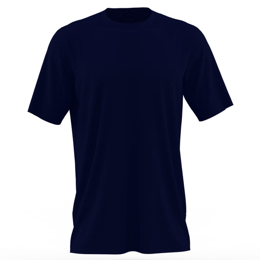 True Navy Unisex Round Collar Plain T Shirt