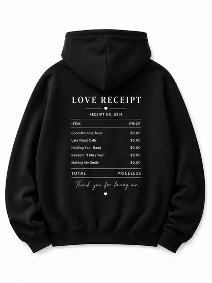 Streetwear Collection – LOVE RECEIPT Hoodie