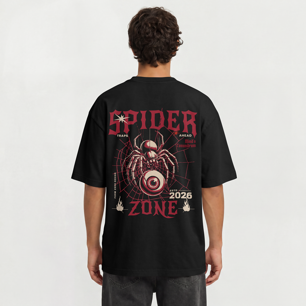 Spider Zone-Mind's Conundrum Oversized Tee